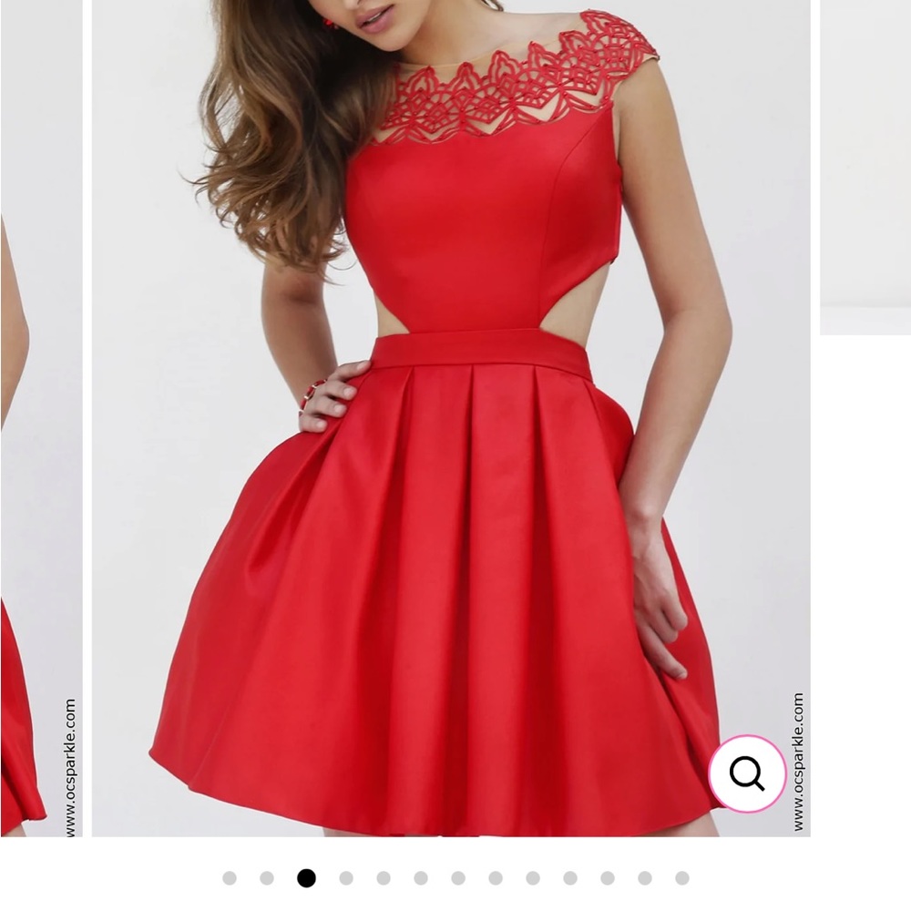 Sherri Hill Size 2 Red Short Mini Short Dress Beaded Lined EUC - Formal, Prom